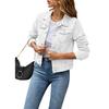 Fashion Women Slim Denim Jacket Casual Slimming Top With Pockets Blouse