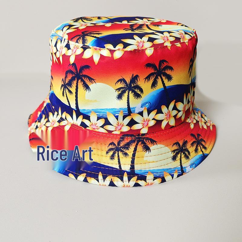 Creative Unisex Double-Sided Cotton Bucket Hat – Versatile Outdoor Sun Protection Accessory
