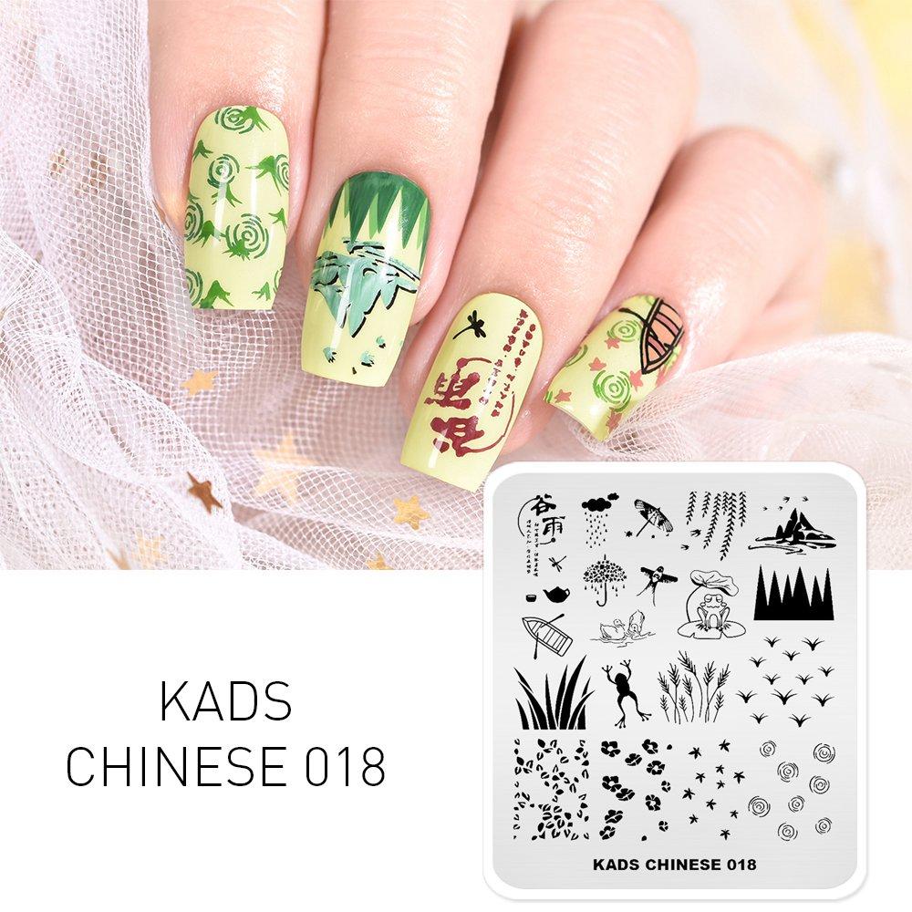 kads Nagelstempelplatten Nagelschablonen DIY Nagelstempelplatte Maniküre-Stempelschablone