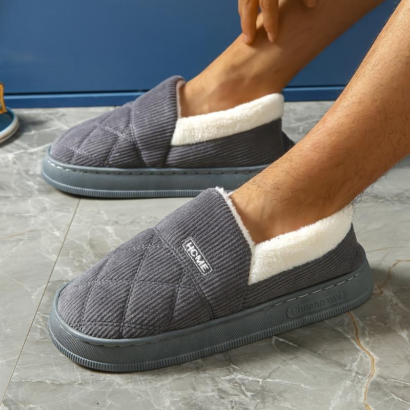 Women's & Men's Winter Slippers Heavy-Duty Thick-Soled Warm Indoor Outdoor House Shoes with Sole