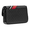 New MICHAEL KORS Bradshaw Cow Leather Shoulder Bag Trumpets Women's Black & Red 30H1U2BL1B-987