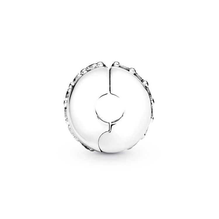 Pandora Brilliant Transparent Gemstone 925 Silver Fixed Clip Women Jewelry 791972CZ