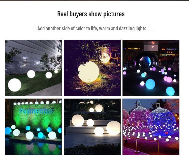 LED Waterproof Solar Luminous Ball Light for Outdoor Lawn, Garden, Beach, and Landscape Decor
