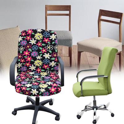Universal Jacquard Tela Oficina Silla Cubierta Elástico Asientos Giratorio Lift
