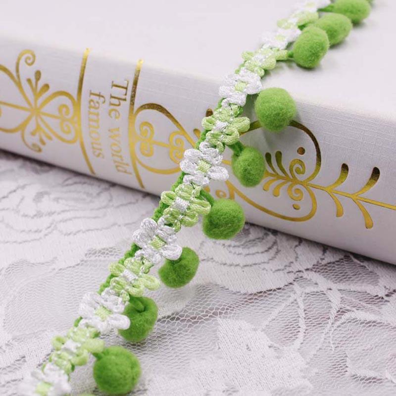 1/5/10Yards Pom Pom Trim Lace Fabric MINI Pearl Pompom Fringe Ribbon Sewing Lace Kintted Fabric Handmade DIY Craft Accessories