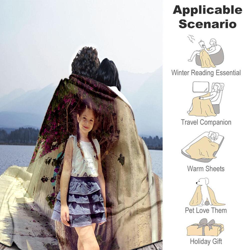 Customize Photos Customize Your Photo Blanket Throw Customizable Blanket Soft & Cozy Perfect for Living Room Bedding Office Home Decor