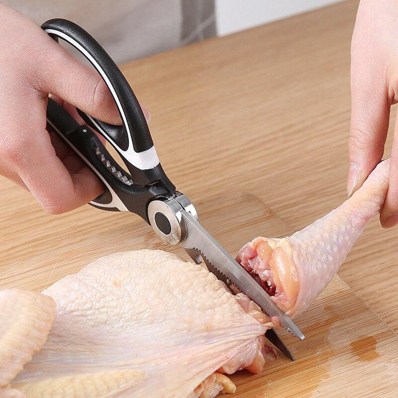 Stainless Steel Multifunctional Kitchen Scissors Meat Vegetables Household Shears Fish and Chicken Bone Food