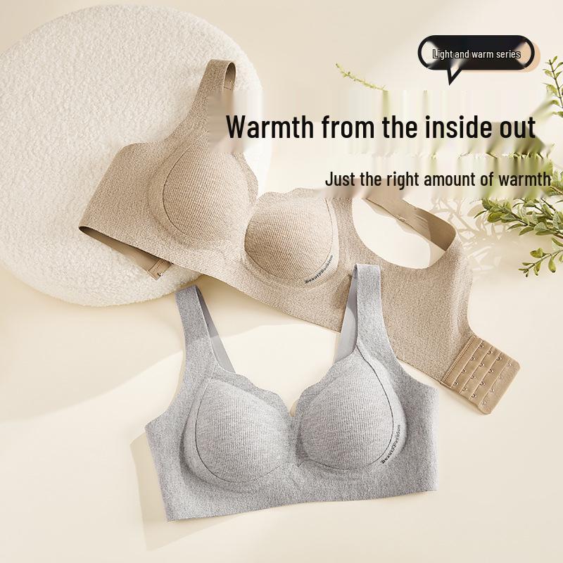 Wireless Warm Velvet Lift Bra for Small Chest - Autumn & Winter Anti-Sagging Support