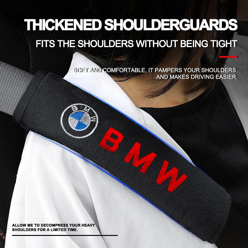 2Pcs Car Seat Shoulder Belt Cover Protector Pad Auto Accessories For BMW E39 E46 E90 E36 E60 E34 E30 F30 X1 X3 X5 X6 71 E92 E93 E87