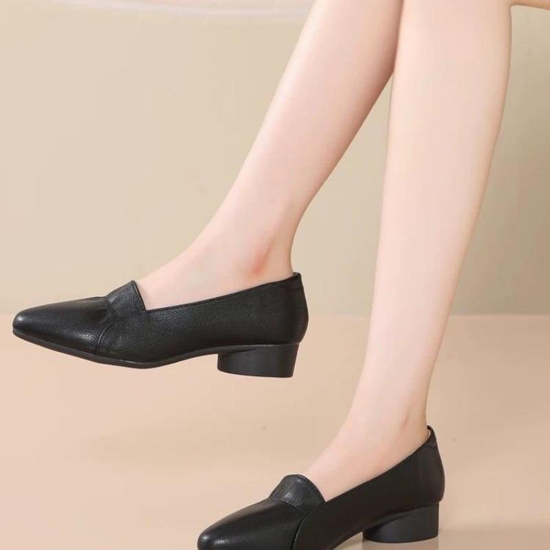 

New Soft-soled Shallow-mouthed Flat-bottomed Pointed-toe Versatile Women s Single Shoes 35 чорний