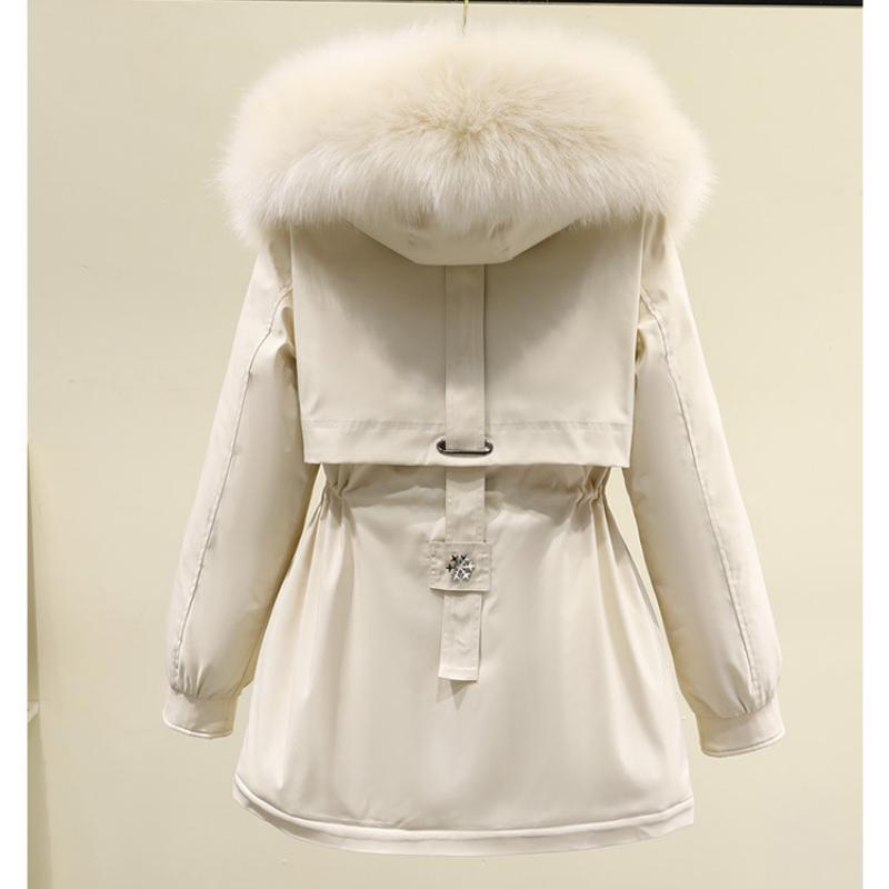 Winter Slim Parker Thickened Cotton-padded Women's Coat