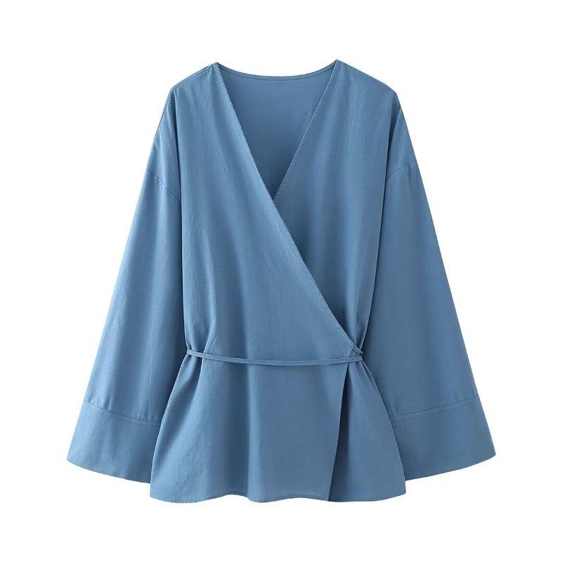 Kaslead New Arrival Women's Clothing Fashion Style Double Breasted Kimono Outerwear Casual Pants 5427743 5427431