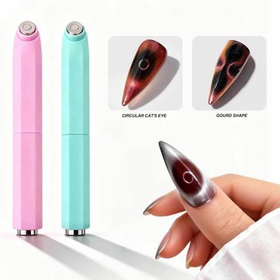 1/2Pcs Cat Eyes Nail Magnet Wand 3-in-1 Double-Head Nail Polish Magnet Pen Home Salon Women Cat Eyes Gel Polish Nail Design Magnet Tool