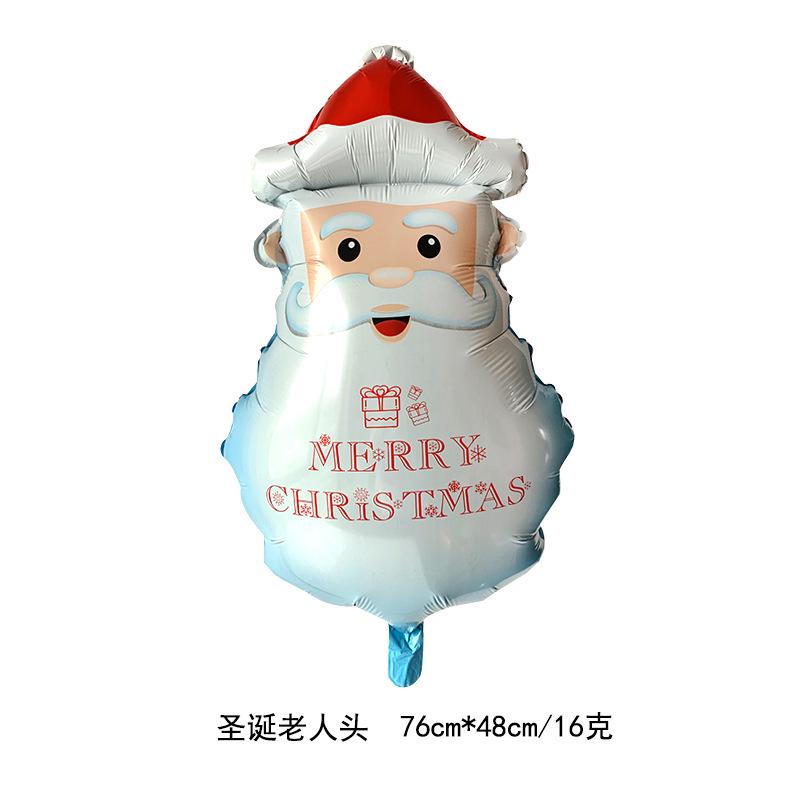 Christmas Balloon Large Santa Claus Decorative Balloon Aluminum Foil Balloon For Christmas Party Decorative Supplies