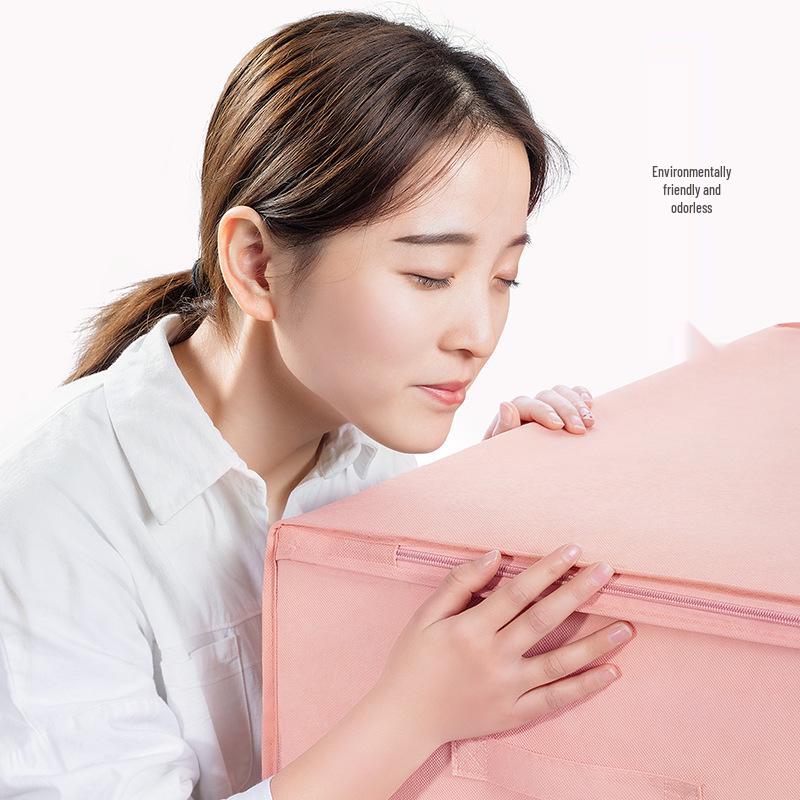 Quilt and Clothing Storage Organizer Bag for Moving and Packing - Large Capacity Cotton Bag