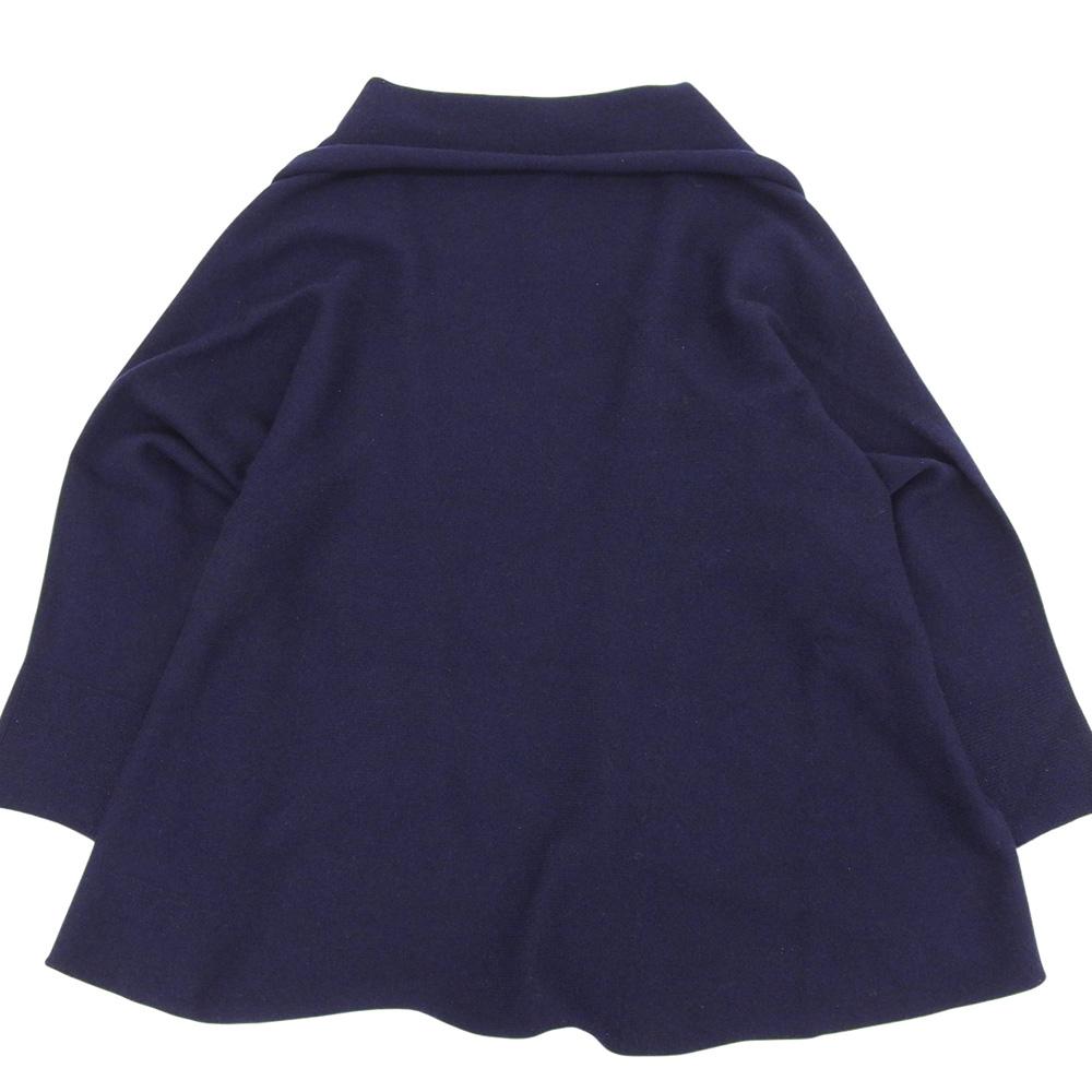 TOYOBOSHI HIJIRI Cashmere100 Women's Poncho Cardigan Top, Navy, Size F (08IT-PC0003) Tops F NavyUsed