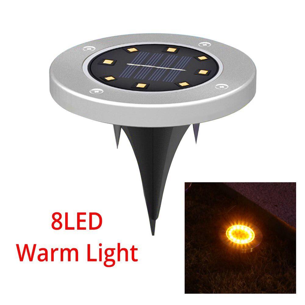 4PCS 8LED Solar Lawn Yard Led Solar Lights Buried Garden Light Waterproof Outdoor PathWay Floor Under Ground Spot Lamp