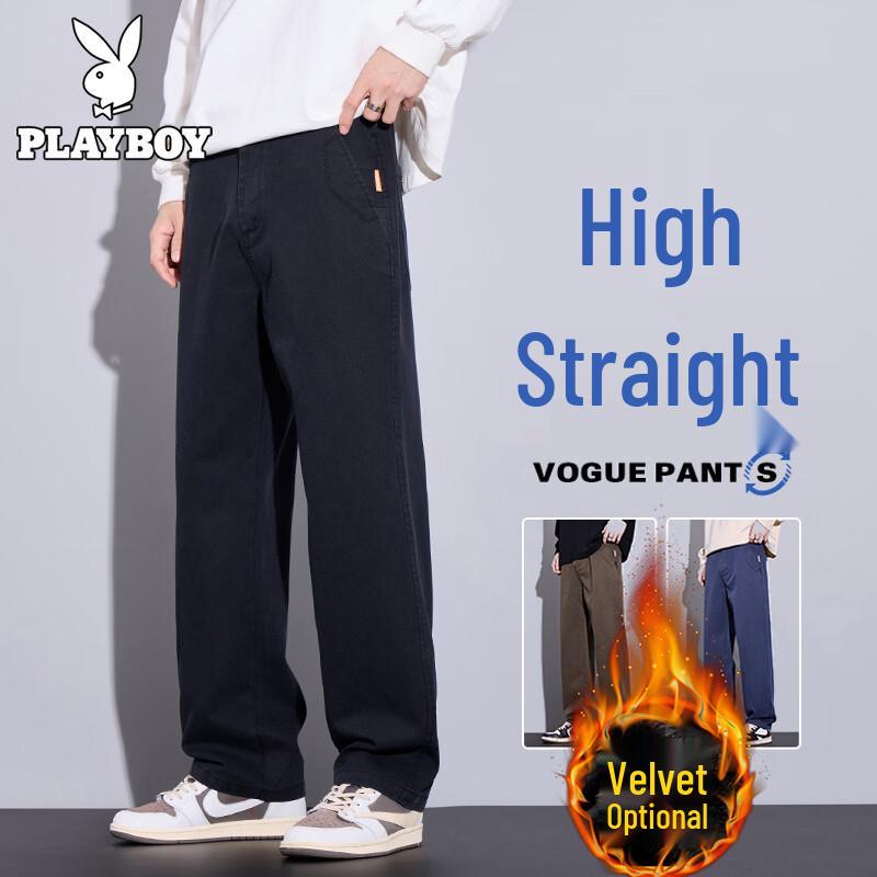 PLAYBOY Men s Spring Autumn Stretch Straight Leg Casual Pants 31