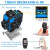 16 Linien 4D-Laser-Wasserwaage, selbstnivellierend, 360 horizontal und vertikal, kreuzweise, superleistungsstark, grüner Laser-Wasserwaage, APP/Bluetooth