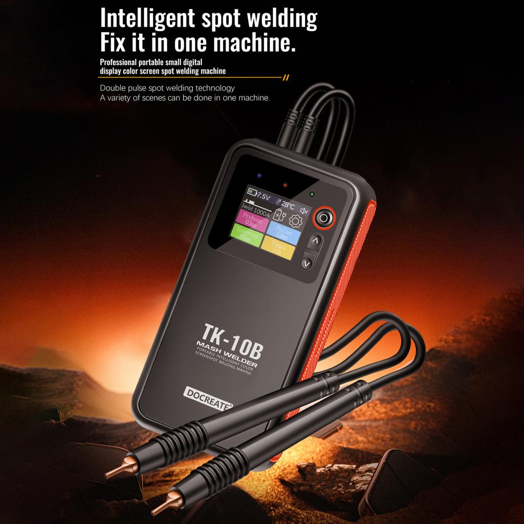 Battery Spot Welder Portable Welding Machine with LCD Screen Double Pulse and Copper Spot Welding
