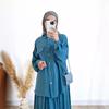 Spring 2024 Women's Muslim Wear: Loose Long-Sleeve Shirt & Midi Skirt Set