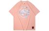 T Shirts Men's Orange Pink Crew Neck Moderate Straight Fit AHSQ091-2