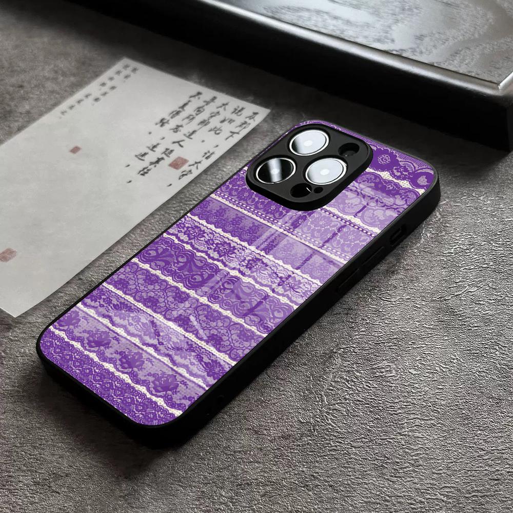 

Lace Style Cool Girl Phone Case For IPhone 16 Pro Max 14 17 Air 12 15 11 13 Mini X XR XS Max SE Glass Cover iPhone15