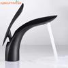 Creative Basin Faucets Bathroom Sink Waterfall Cold and Hot Mixer Water Tap Crane Single Hole Deck Mounted