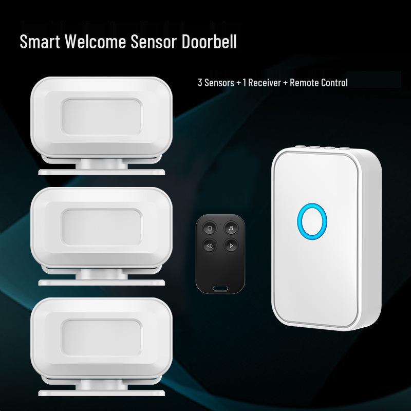 Smart Entry Sensor Doorbell for Shops – Greets Visitors and Alerts with Rechargeable Battery