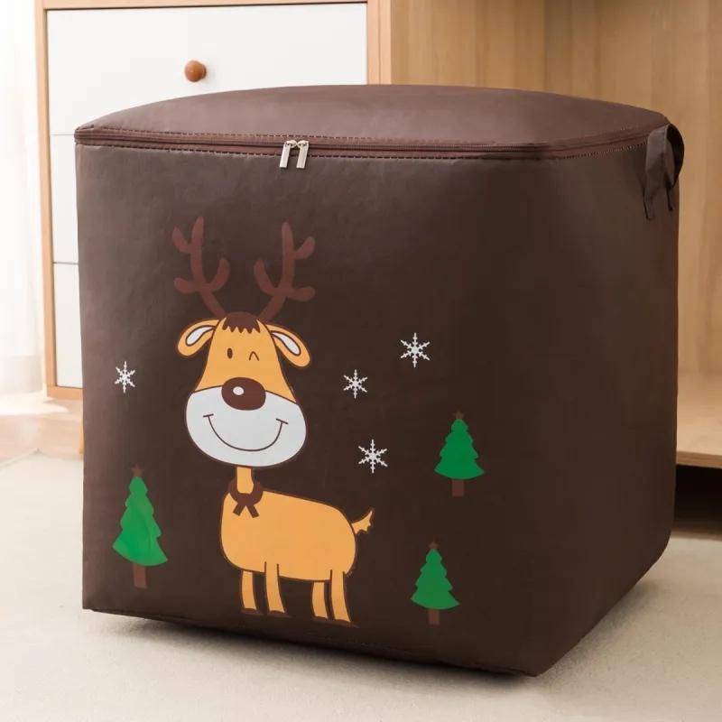 

Нетканые набивные мешки для хранения одеял Вместительные мешки для хранения бытовых мелочей Складная одежда Пыленепроницаемые мешки для хранения 100L-50x40x50cm