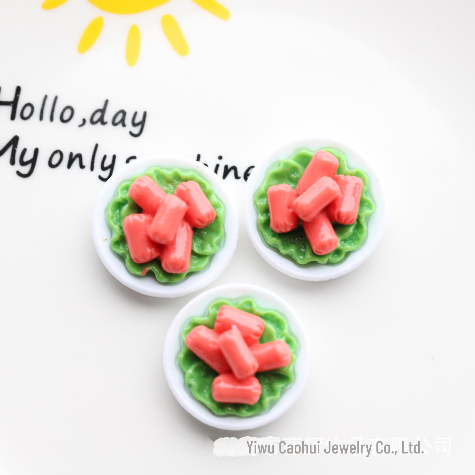 

Аксессуары для ювелирных изделий из смолы своими руками: Имитация блюд в горячем горшочке с детским говяжьим рулетом и ветчиной Approx. Size 2.2cm x 2.2cm