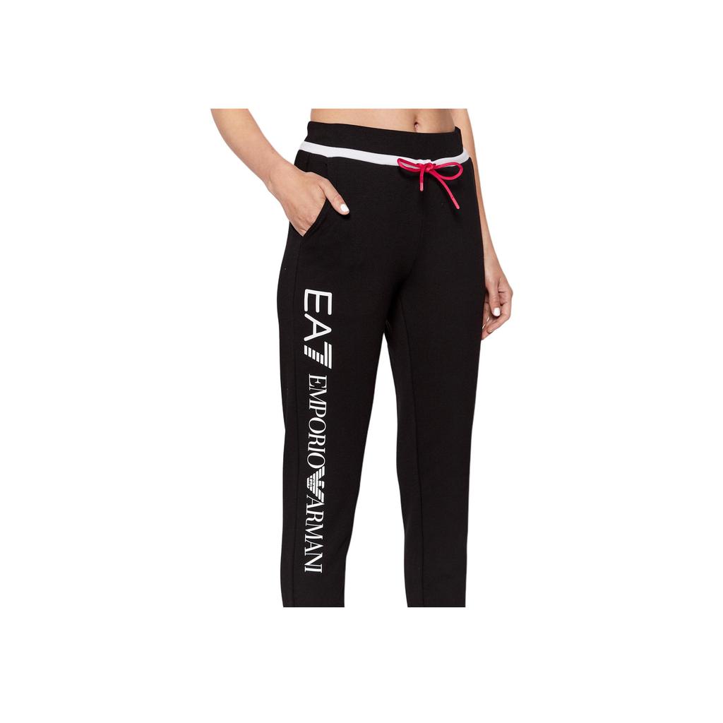 Emporio Armani FW22 EA7 Series Logo Print Casual Sports Pants Women Pants Black 3LTP55-TJCZZ-1200