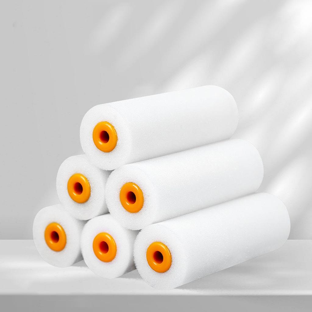 10er-Pack Schaumstoff-Farbroller 10 cm Wiederverwendbarer Graffiti-Farbroller Kein Flusenabgabe für Wände Schränke Türen Hausmalerei