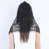 Women Infinity Scarf Lady Mantilla Lace Catholic Veil Elegant Church Veil Head Covering Latin Mass Wedding Bridal Shawl Black