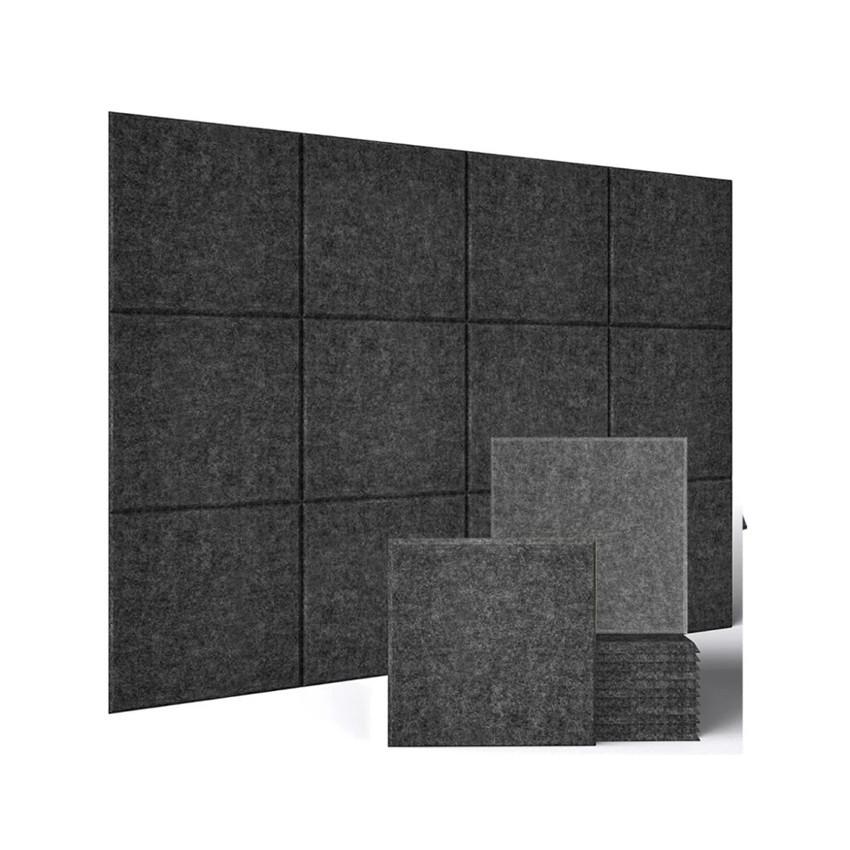 6pcs 30x30cm Acoustic Panel Self-adhesive Felt Wall Stickers Sound-absorbing Soundproof Board for Cinema Studio Game Hall Reco