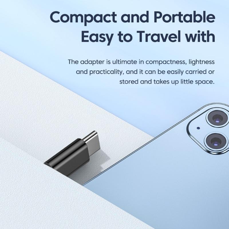 Kovový Micro USB samice na Type C samec Adaptér Bezproblémové připojení zařízení pro Cestování Profesionální