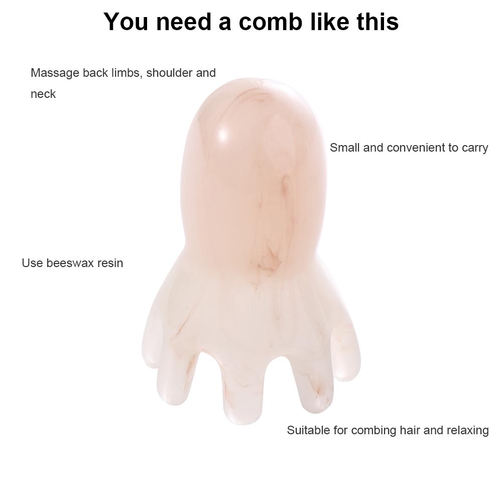 Massager Meridian Scraping Gua Sha Scraper Scalp Massage Brush Pocket Massage Comb Octopus Comb