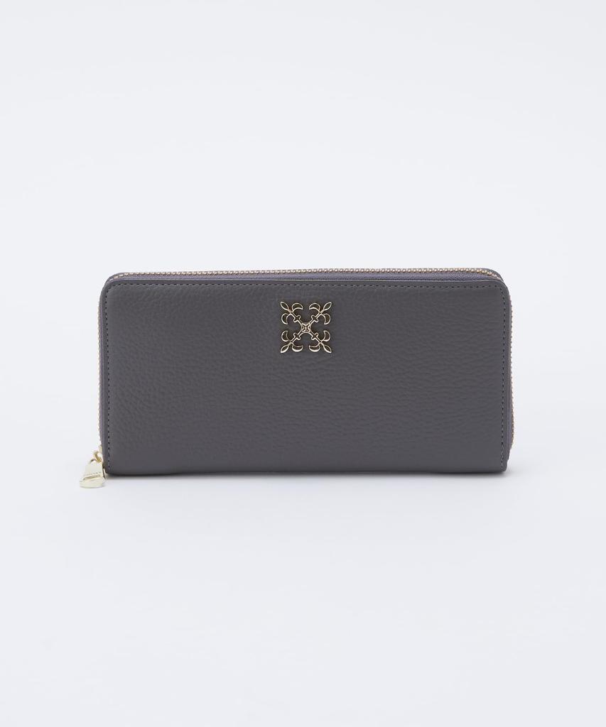 Monogram Plate Round Zip Wallet RUZ1032181A0002 Free Gray Other 1 [Rashit] (SO-372)