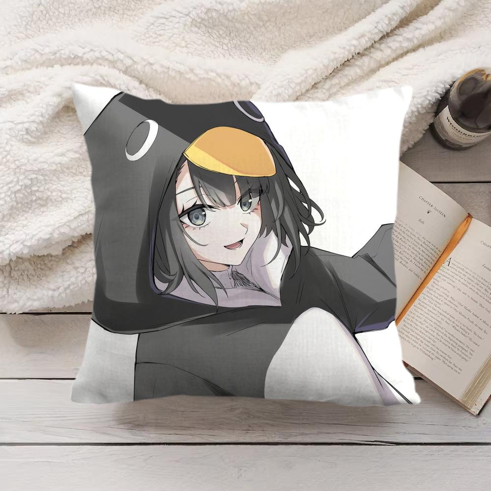Game Arknights Cute Penguin Cushion Cover Soft Short Plush Pillow Cover Smooth Cozy Texture Aesthetic Cushion Case Home Decor