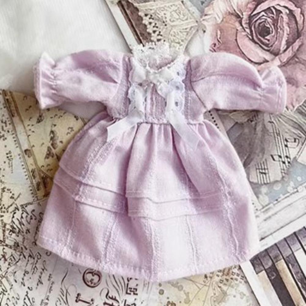 

Handmade Round Collar Nightdress Doll Household Clothes for 1/11 OB11 Dolls/for 1/12 BJD Dolls 3