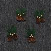 10 Pcs Artificial Pine Pick Mini Pine Needles Branches with Gold Berry Small Pinecones Stems for Holiday Crafts Christmas Tree DIY Garland Wreath