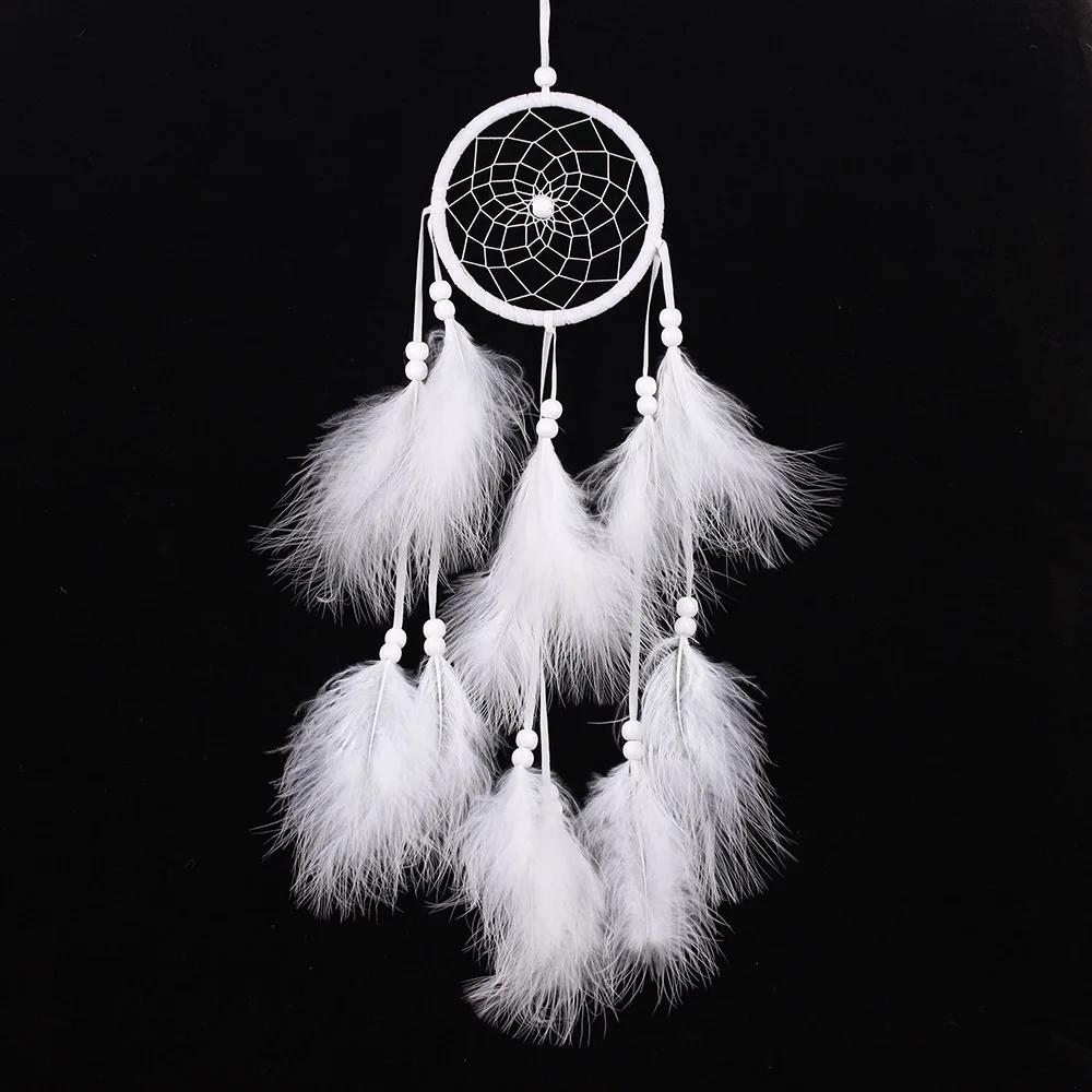 

Feathers Flying Wind Chimes Dream Catcher Handmade Gifts Dreamcatcher Home Bedroom Decor Wall Hanging Decor Room Decor белый