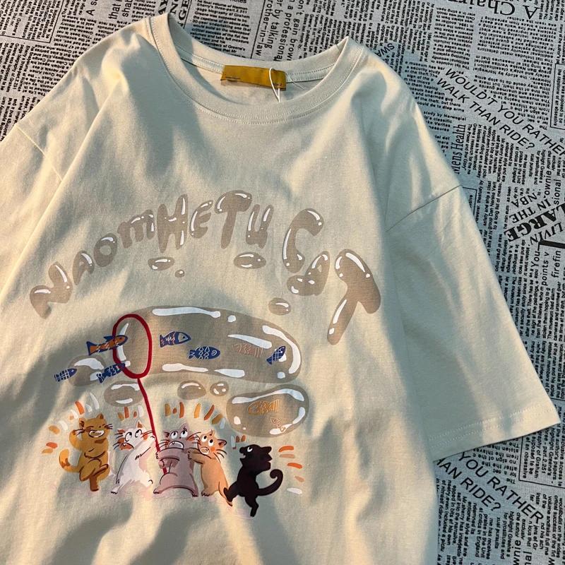 

Футболка с коротким рукавом и круглым вырезом Bubble Fishing American Retro Fun Print, мужская и женская, модная брендовая, студенческая, свободная, с коротким рукавом XXXXXL хаки