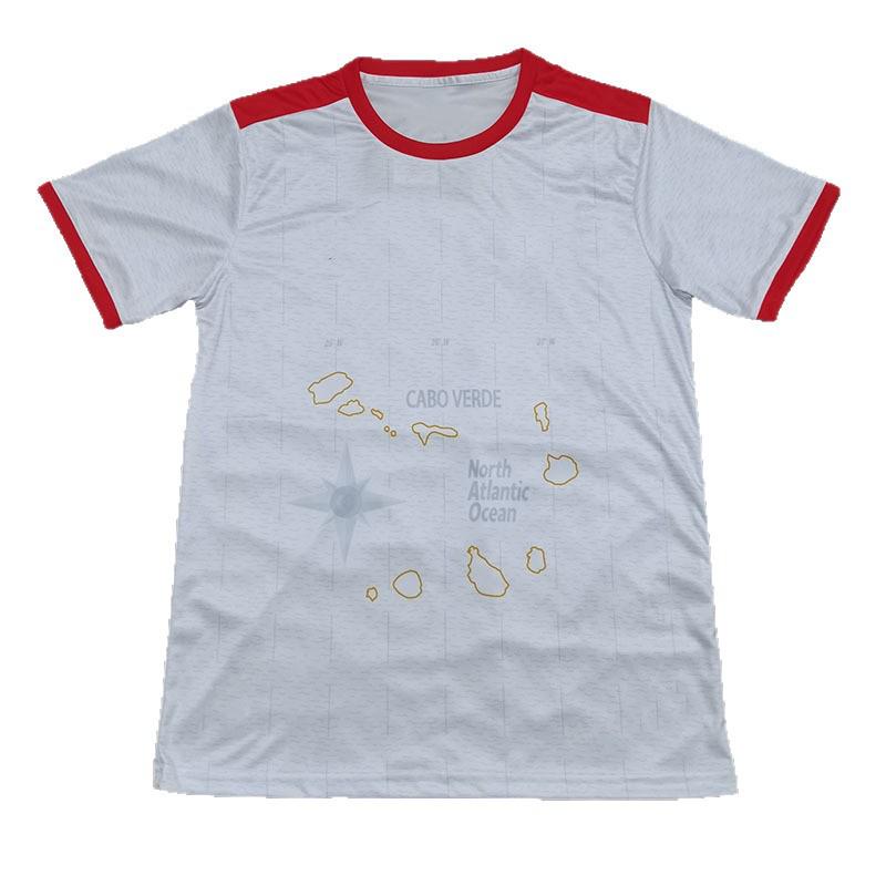 Cape Verde Away Short Sleeve Football Jersey - World Cup Fan Edition 2026 XXXXL белый