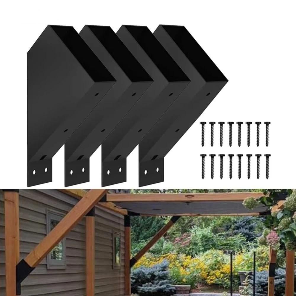 2pcs Sturdy Construction Pergola Brackets 45 Degree Angle Heavy Duty Connector  DIY Projects