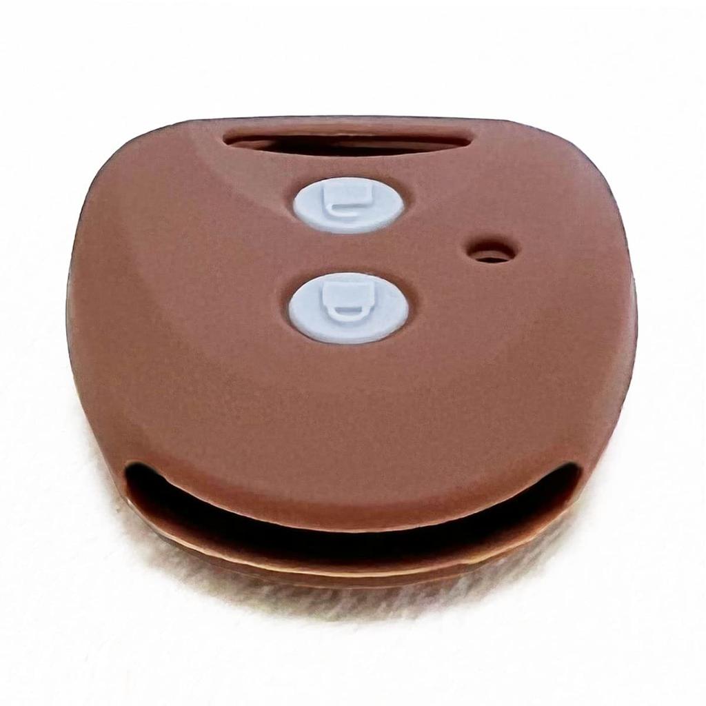 [IKT] (DKS-001BR) Silicone Cover for Keyless Keyless Keyless Key 2 Buttons Brown, Move, Tanto,