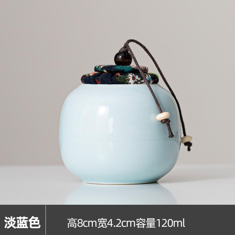 Creative Mini Portable Ceramic Storage Jar Moisture-Proof Sealed Tea Jar Storage Container Desktop Candy Food Storage Jar Decor