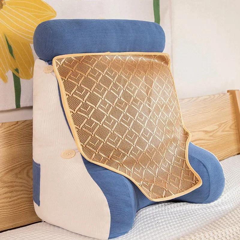 Summer New Corduroy Cool Cushion Waistrest Full Fit Large Backrest Multi Functional Solid Color Cool Cushion Waistrest