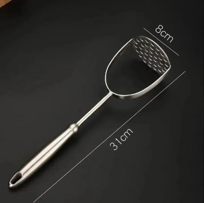 Domácí nerezová ocelová šťouchadlo na brambory ruční drtič potravin hladký lis na česnek dýňový rýžovač kuchyňské pomůcky domácí náčiní