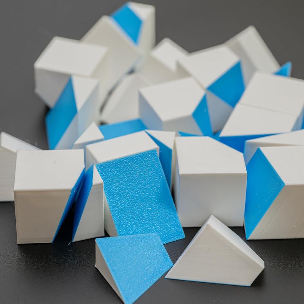 Junior High School Entrance Exam Preparation: Cube Cross-Section 3D Models - Math, Solid Geometry, Complete Set of 15 Types - Spatial Reasoning Traini